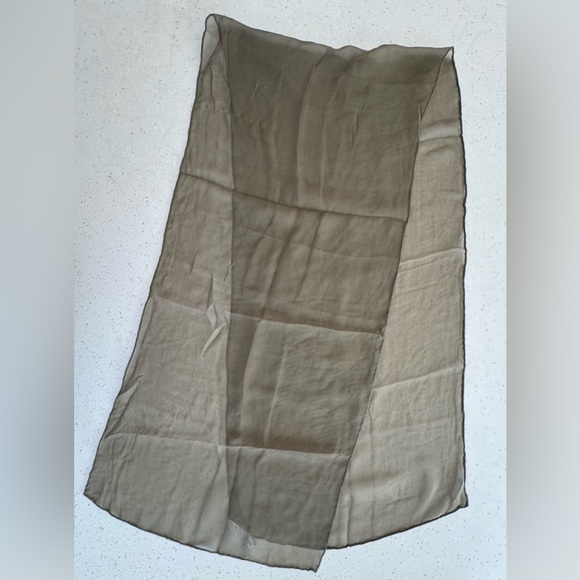 100% Silk Elaine Gold for Collection XIIX Scarf 14โ x 48โ - Picture 4 of 5